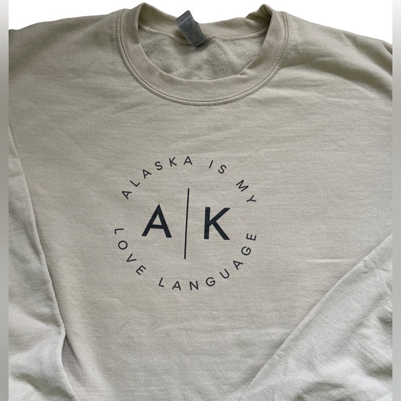 Alaska Is My Love Language Quote/Graphic Crewneck Sweater - Picture 4 of 4